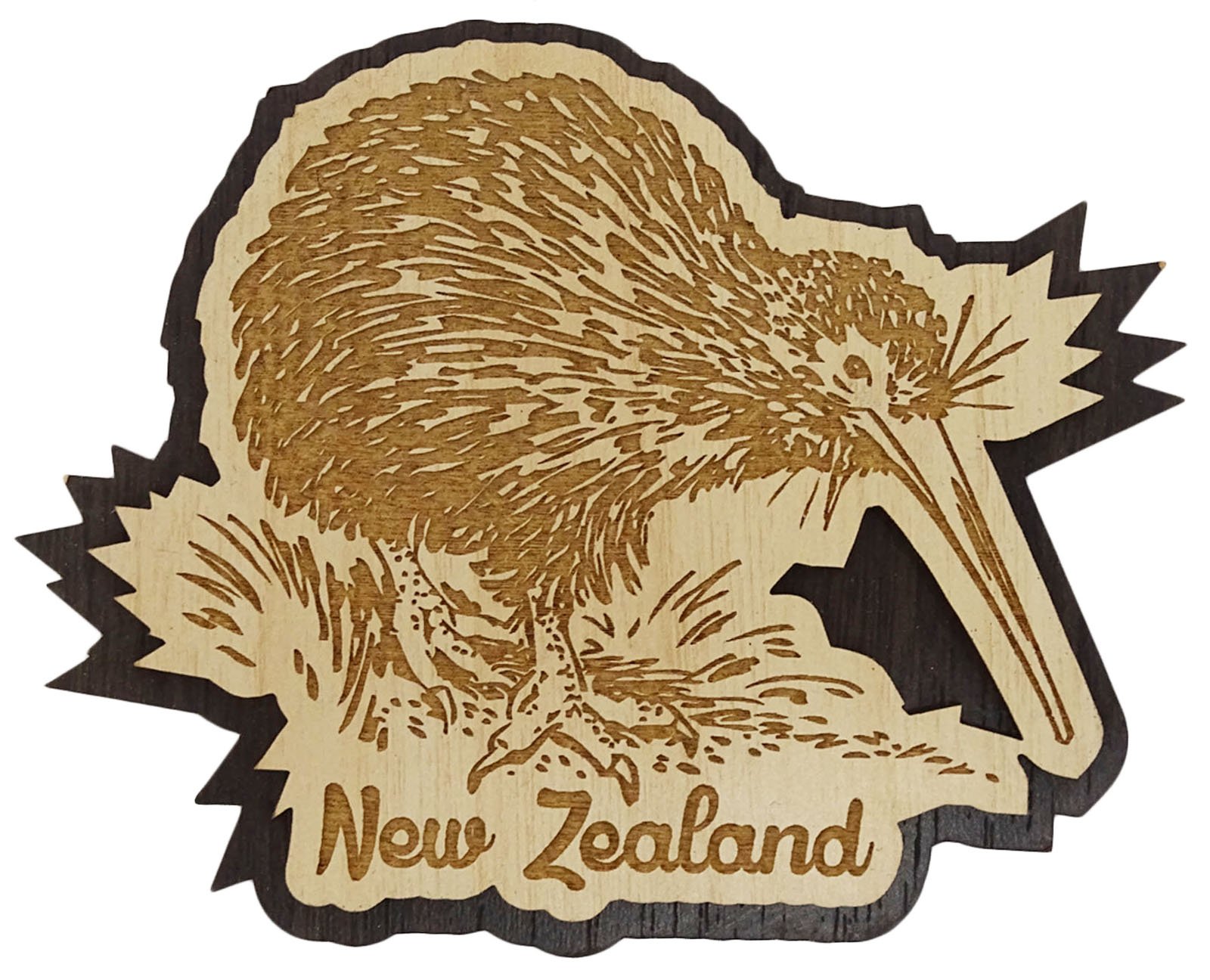 Handcrafted New Zealand Kiwi Bird Wooden Fridge Magnet - Unique Souvenir & Travel Gift for Home, Office Decor (Perfect for Refrigerators, Whiteboards & Metal Surfaces)