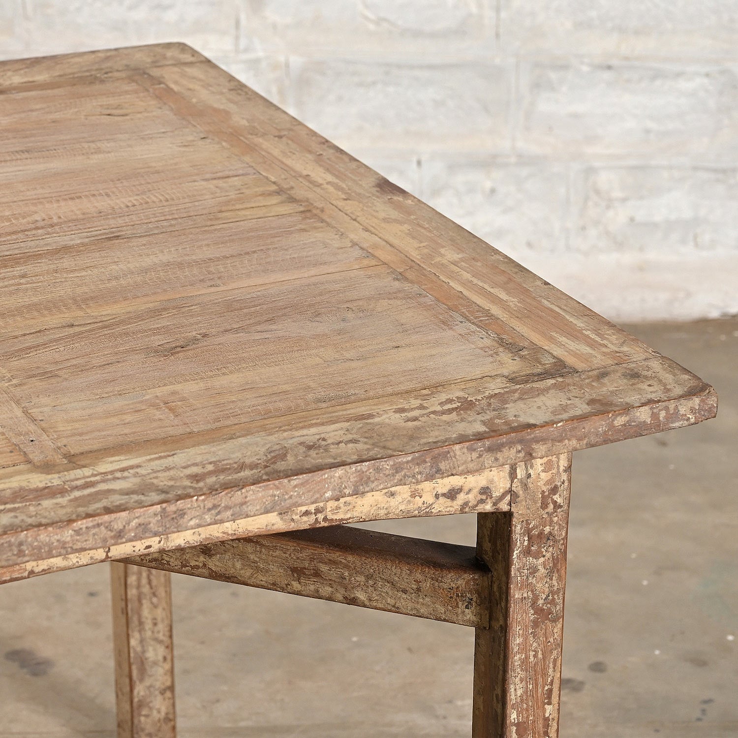 Premium Teak Wood Dining Table - 8 Seater Rustic Solid Wood Kitchen Table for Dining Room, Patio, Outdoor & Indoor Use