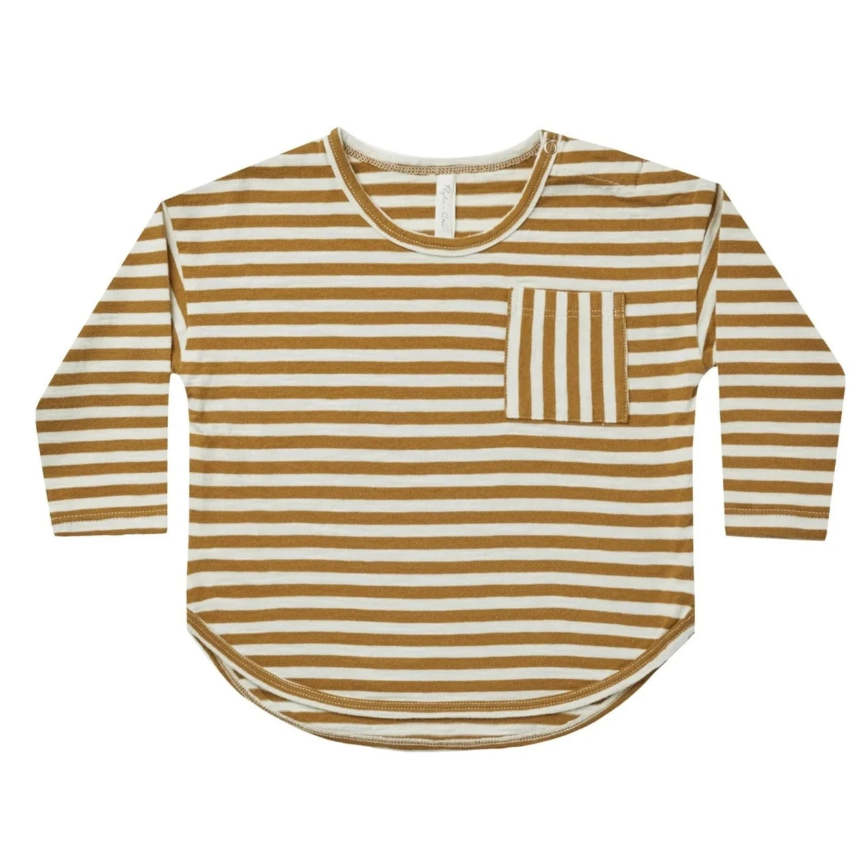 Rylee + Cru Chartreuse Banded Long Sleeve Baby Tee - Soft Cotton Infant Bodysuit for 0-6 Months | Perfect for Newborn Photoshoots & Casual Outings