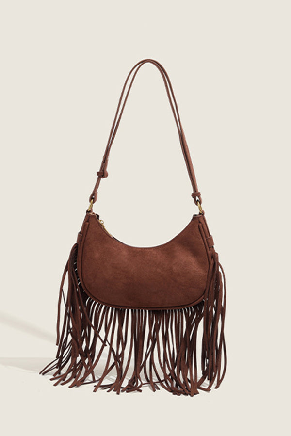 Stylish Urban Tassel Shoulder Bag for Women - Fashion Crossbody Purse with Adjustable Strap - Perfect for Work, Travel & Daily Use