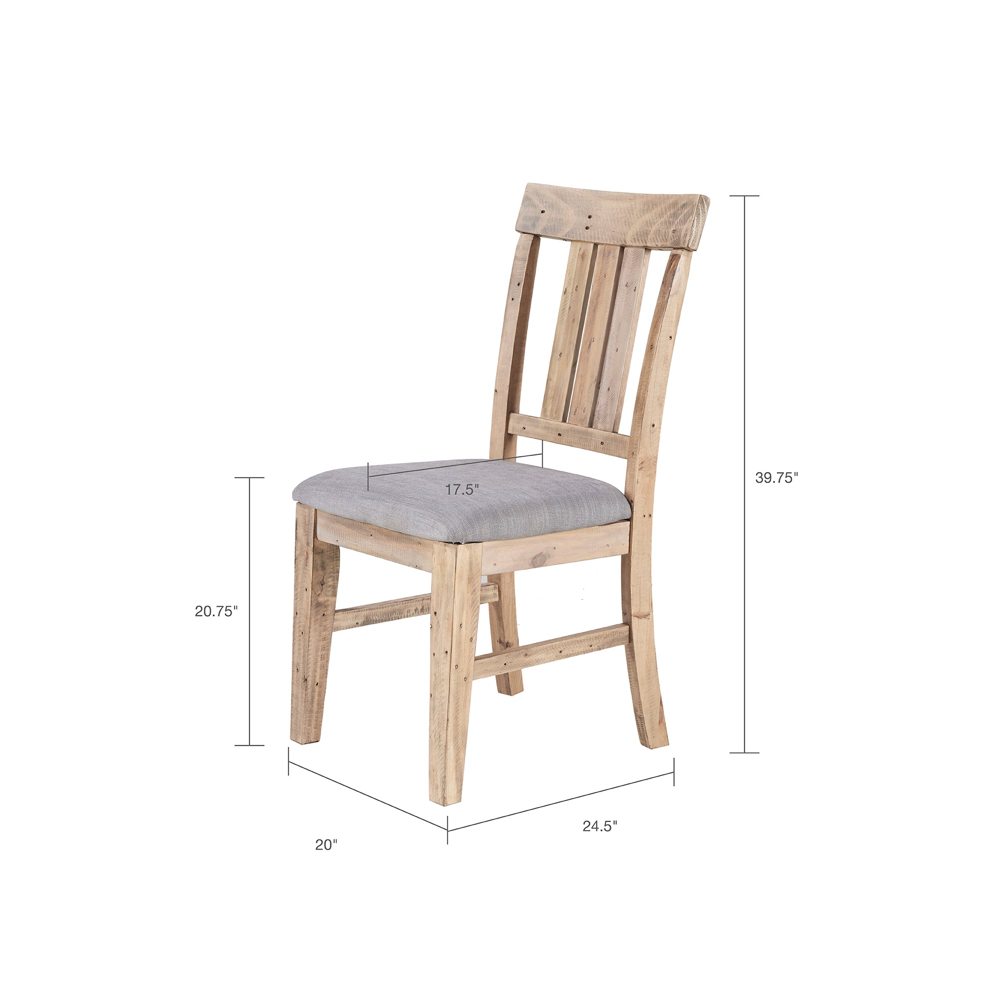 Modern Dining Side Chairs Set of 2 - Sturdy Wooden Kitchen Chairs with Padded Seats - Perfect for Dining Room, Kitchen, Breakfast Nook & Small Spaces