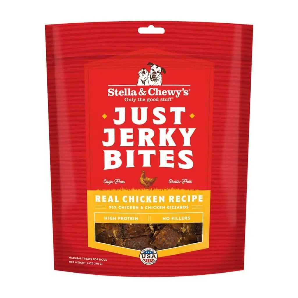 Stella & Chewy's Just Jerky Natural Dog Treats - 6 oz | Grain-Free, Protein-Rich Snacks for Training & Rewarding Your Pet
