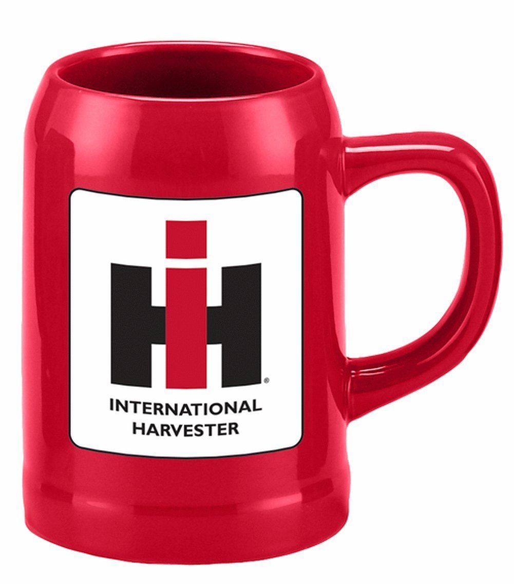 Farmall 20oz Stoneware Coffee Mug - Durable Red Ceramic Cup for Coffee, Tea & Hot Drinks - Perfect for Home, Office & Camping Use