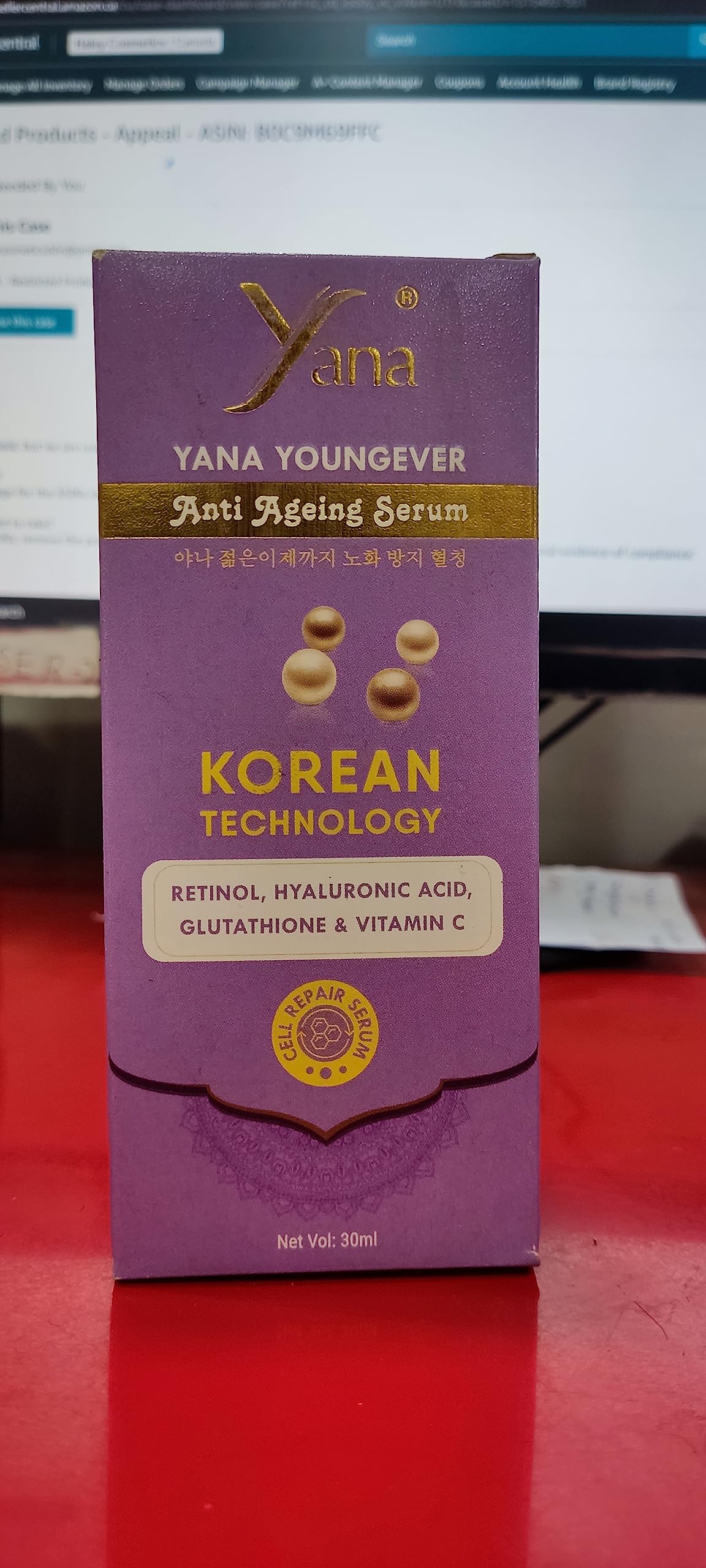 Yana Youngever Anti Aging Face Serum with Vitamin C & Retinol - Pore Refining & Skin Resurfacing Treatment | Hydrating Moisturizer with Hyaluronic Acid & Niacinamide | Collagen Booster for Firm Skin | 1.01 Fl Oz | Perfect for Nighttime Routine & Daily Skincare Regimen