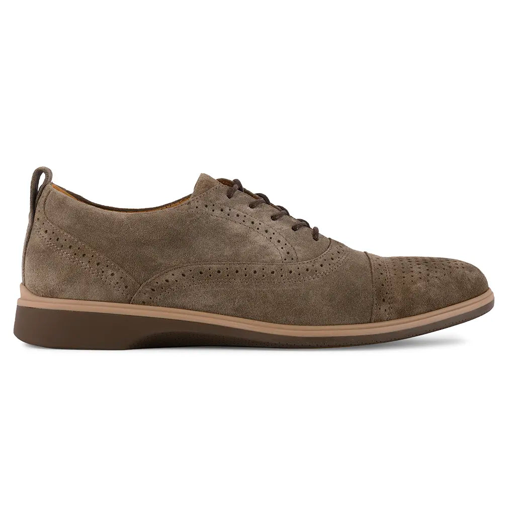 Premium Slate Cap Toe Dress Shoes for Men - Classic Oxford Style for Business, Formal & Wedding Occasions
