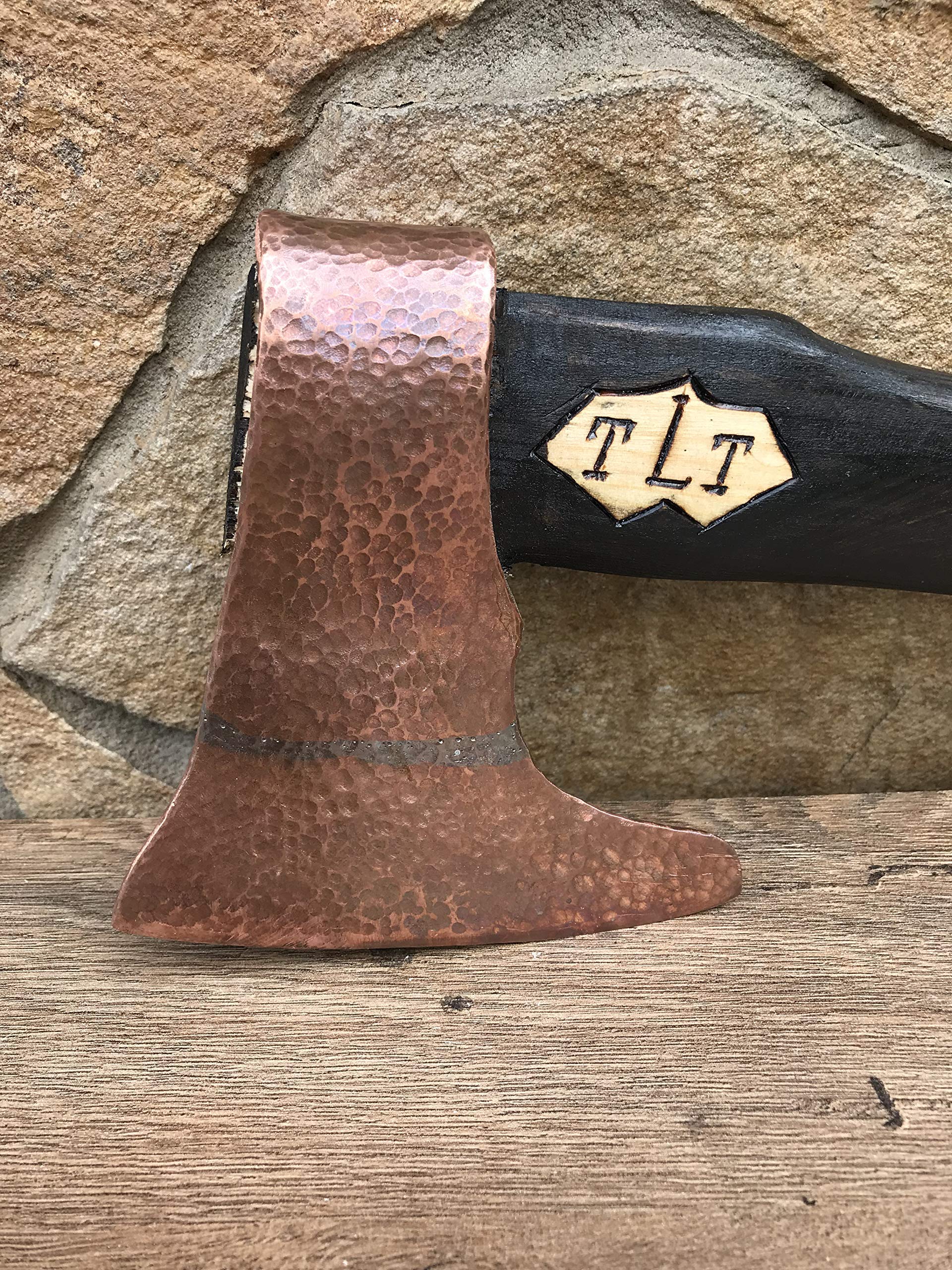 Handcrafted Copper Axe - Unique 7th Anniversary Gift for Men, Wedding Anniversary Present, Durable Outdoor Camping Tool for Hiking & Survival Gear - Perfect for Woodworking & Bushcraft Enthusiasts