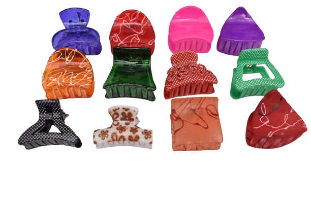 12 Pack Fashion Hair Claws for Women - Hair Clips, Clutches & Claw Clips Set for Daily Styling - Perfect for Work, Parties & Everyday Hair Accessories