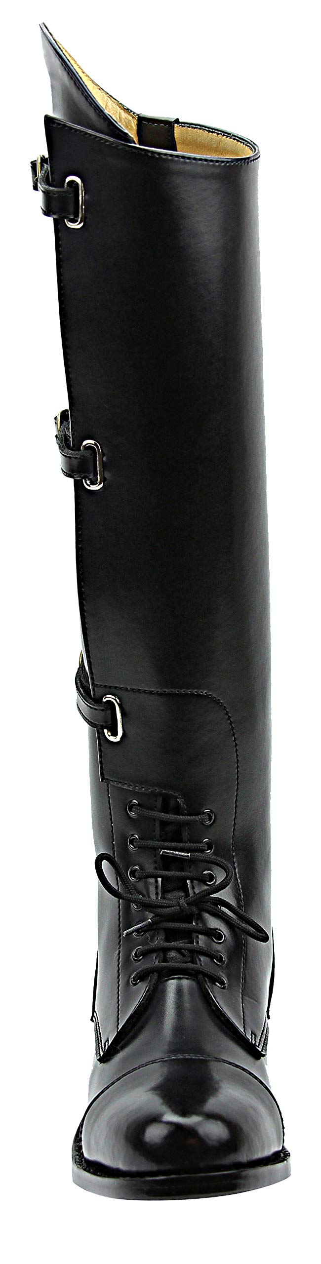 Stylish Women's Motorcycle Riding Leather Knee High Boots - MB-1 Black | Fashionable & Comfortable for Bikers, Outdoor Adventures & Casual Wear