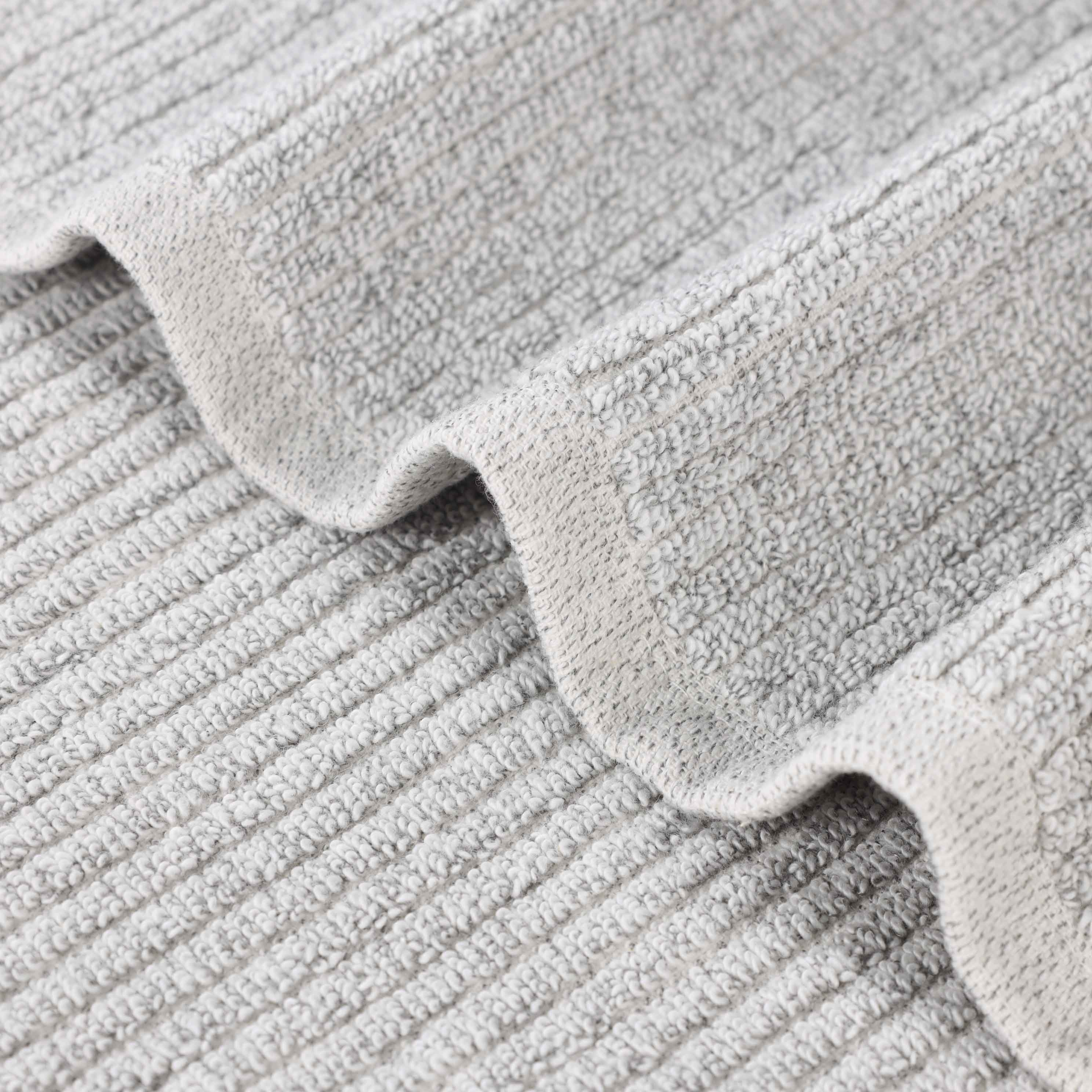Premium Cotton Blend Ribbed Bath Towels Set of 2 - Ultra Absorbent & Soft Bath Sheets for Spa, Gym & Luxury Bathroom - Destin Collection