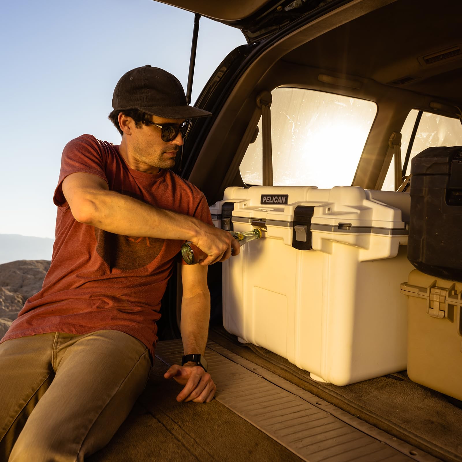 Pelican 50 Quart Elite Cooler - Heavy Duty Rotomolded Ice Chest for Camping, Fishing & Outdoor Adventures | Extreme Cold Retention & Bear Proof Design