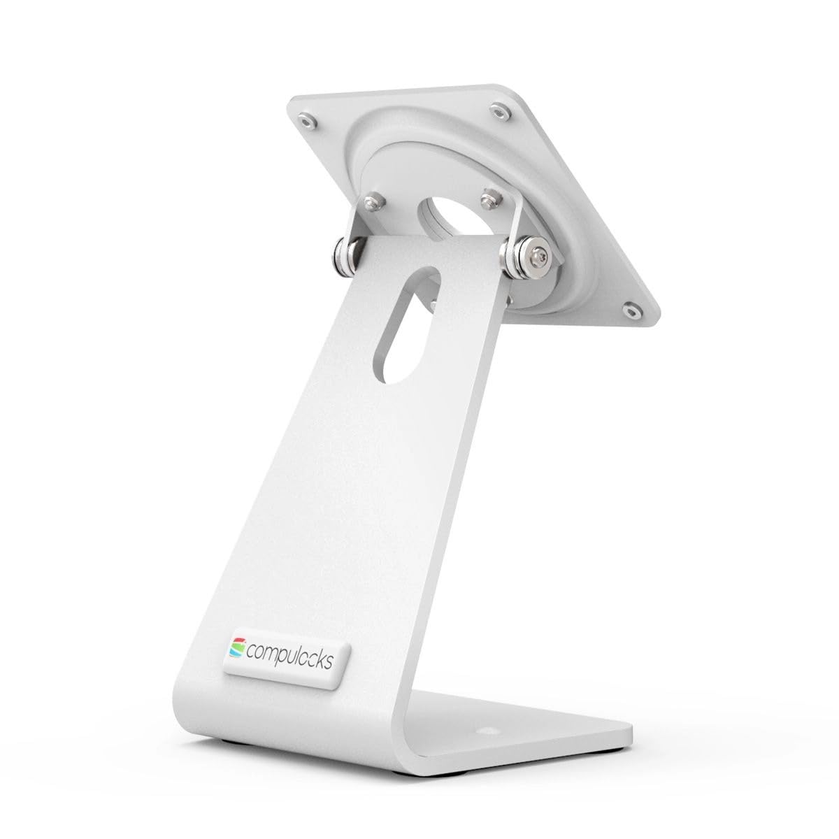 Maclocks Compulocks Tablet Kiosk Stand - 360° Rotating & Tilting White Table Top Mount | Secure iPad/Tablet Holder for Retail, Restaurant & Office Use