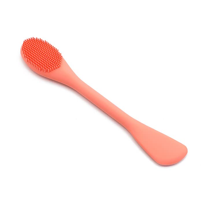 KitchenFest® Silicone Double-Ended Face Mask Brush - Soft Facial Cleansing Scrubber & Exfoliator for Skincare - Perfect for Applying Clay Masks, Serums & Creams at Home Spa