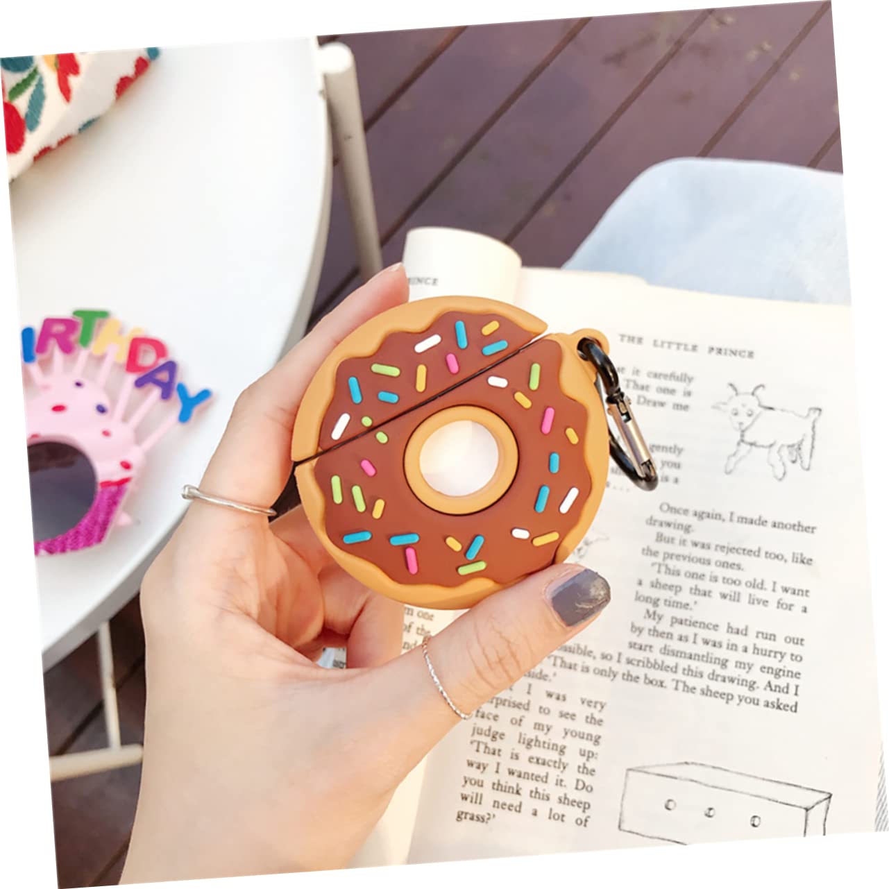 HEMOTON Doughnut-Shaped Earbuds Protective Case - Full Body Cover with Charging Port | Perfect for AirPods, Wireless Earbuds Storage & Travel Protection