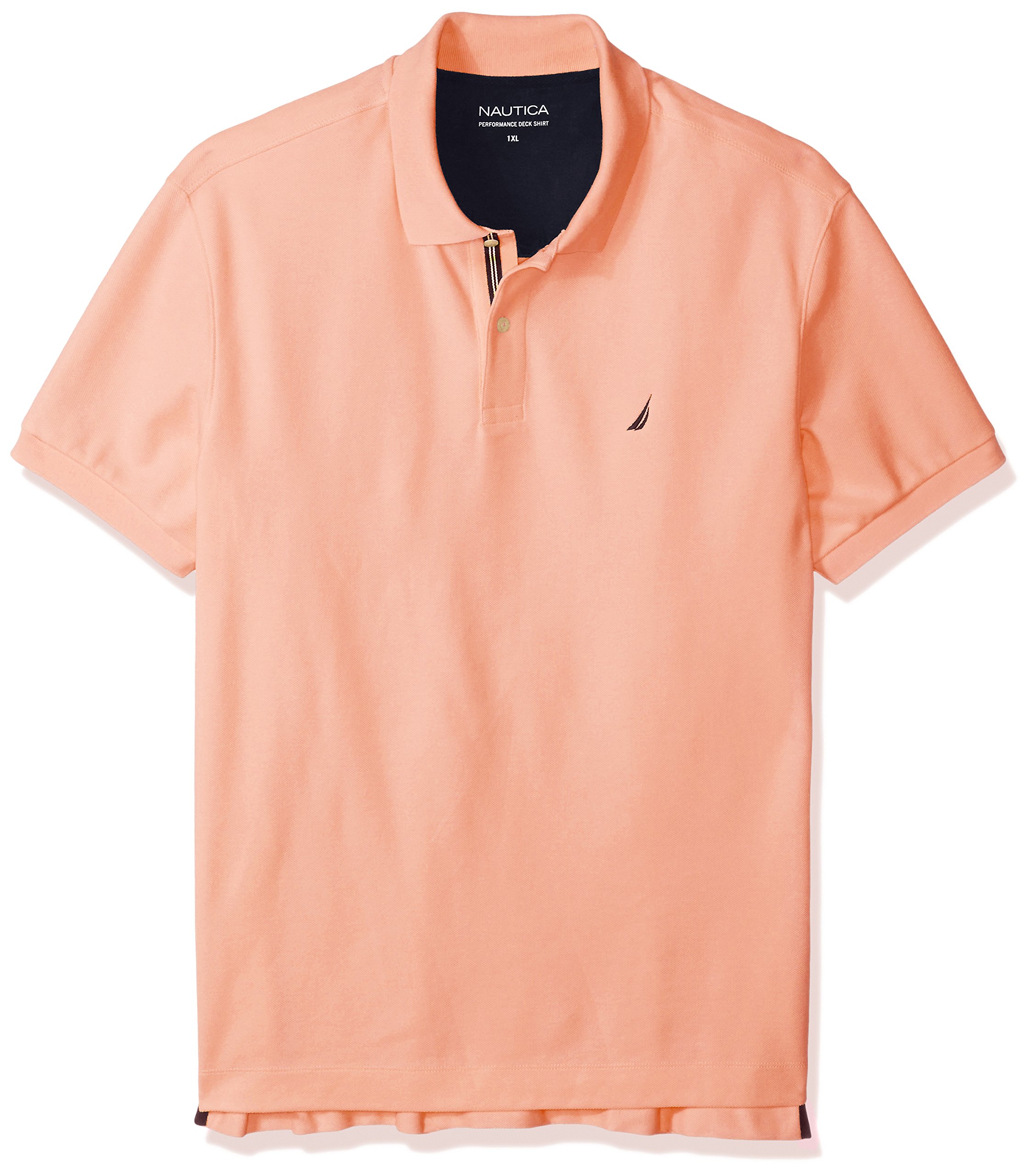 Nautica Men's Big & Tall Short Sleeve Solid Color Deck Polo Shirt - Casual Summer Wear for Boating, Golf & Outdoor Activities