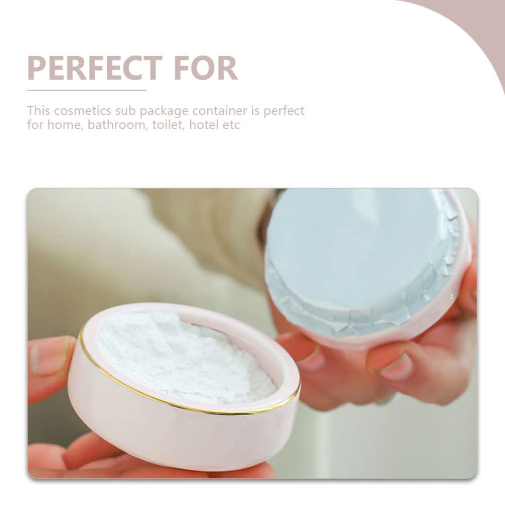 Cabilock 2-Pack Mini Ceramic Sample Jars - Empty Cosmetic Containers for Creams, Lipsticks, Tea, Lip Balm & Jewelry | Perfect for Travel, DIY Beauty & Home Organization