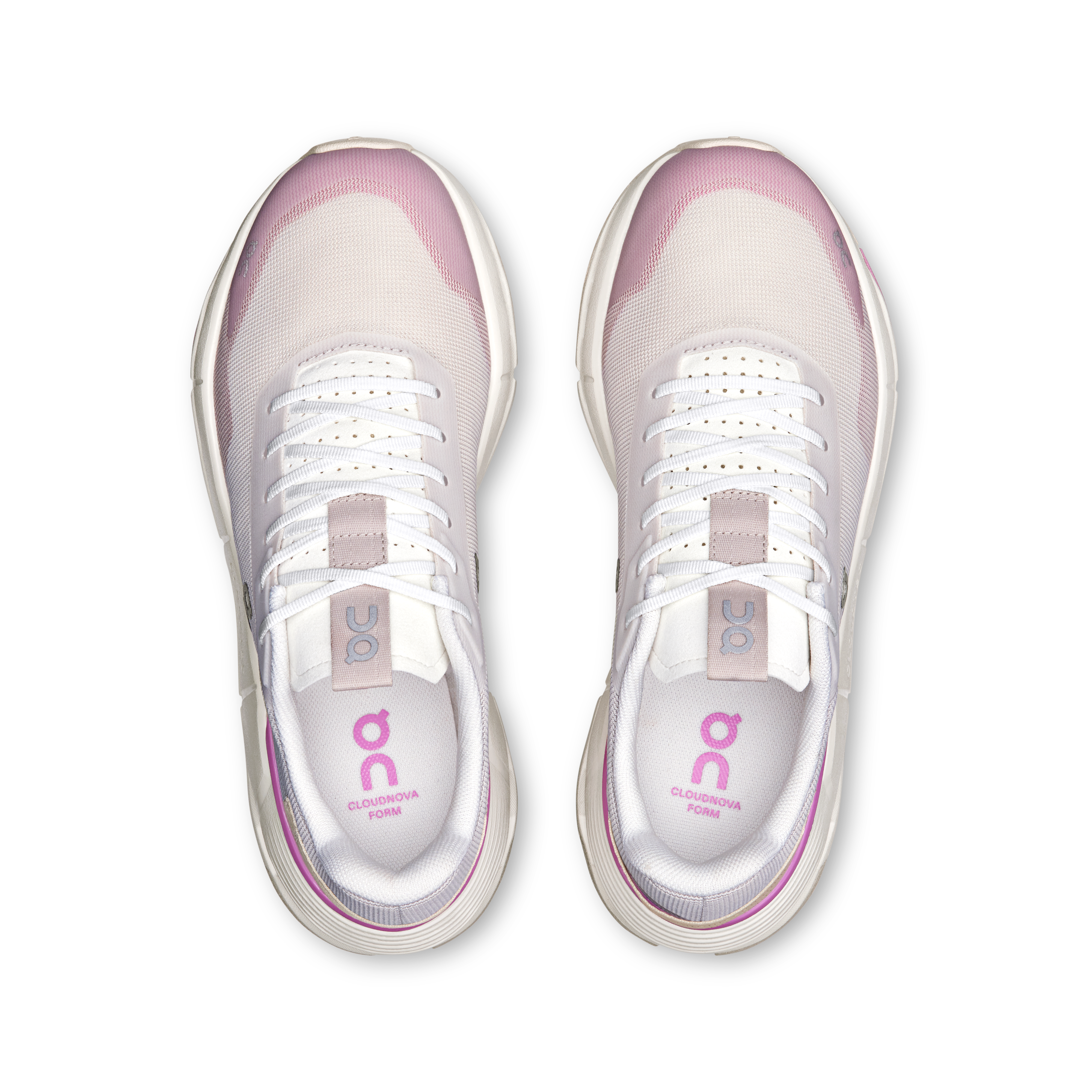 On Running Women's Cloudnova Form 2 Running Shoes - Lightweight & Breathable Pearl/Raspberry Color for Jogging, Gym Workouts & Daily Wear