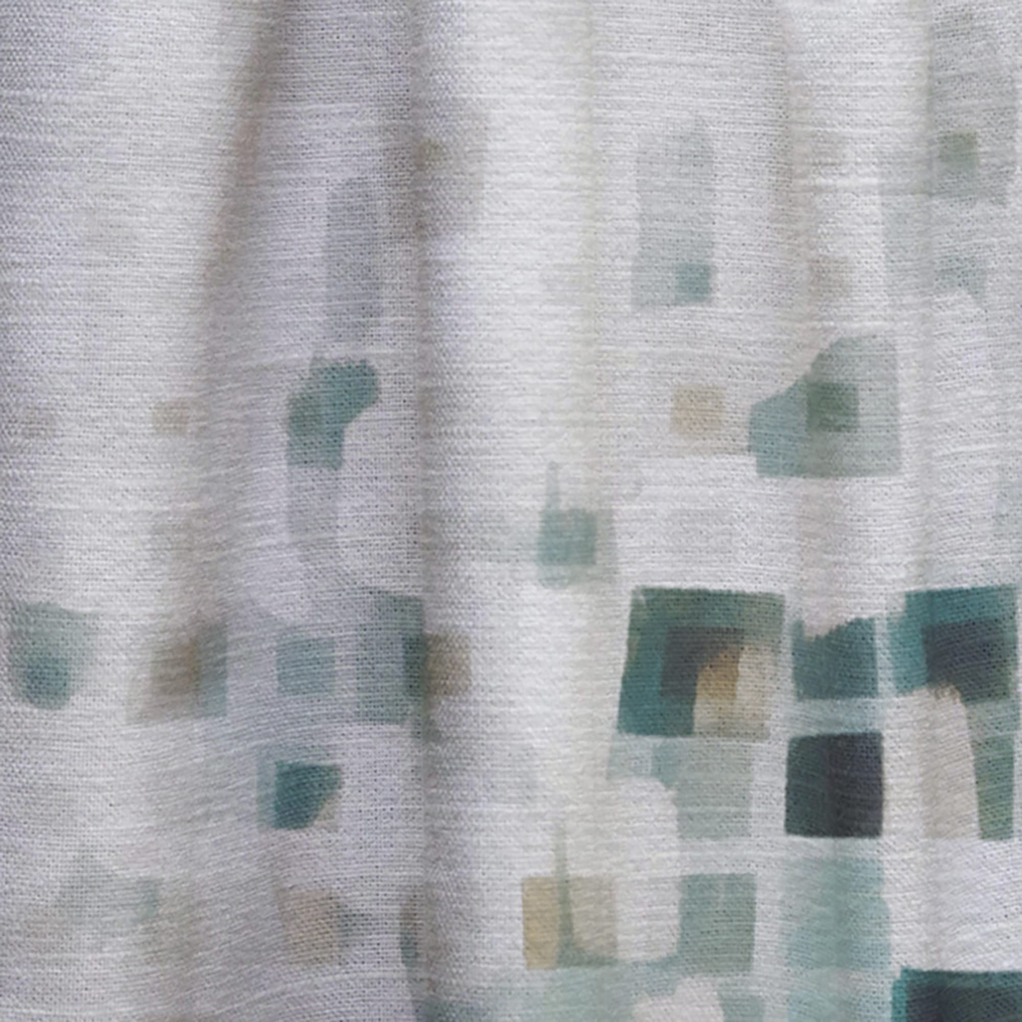 DesignQ Geometric Blue Spots II Thermal Insulated Curtains - Single Panel 52x90 Inches - Blackout Drapes for Bedroom & Living Room - Perfect for Energy Efficiency and Light Control