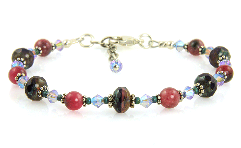 Natural Cherry Jade Gemstone Crystal Bracelet for Women - Healing Energy, Fashion Jewelry Gift for Mom, Wife, Sister - Perfect for Meditation, Yoga & Spiritual Wellness
