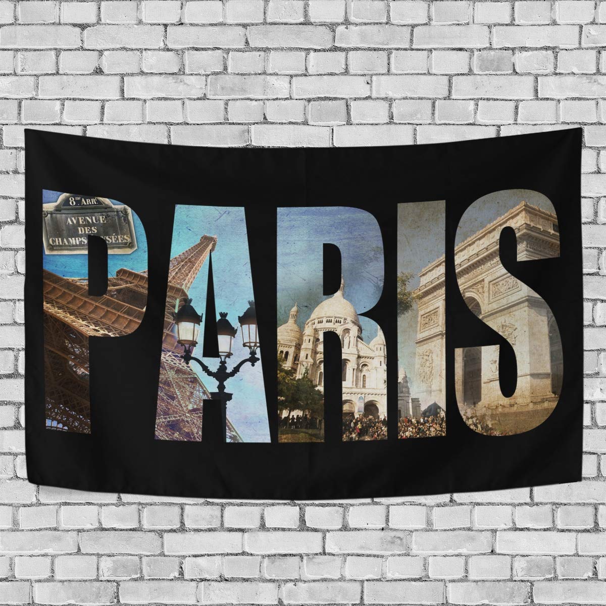 ALAZA Paris Art Tapestry Wall Hanging - Bohemian Decor for Living Room, Bedroom & Dorm - French Inspired Home Decor for Aesthetic Wall Art & Cozy Spaces