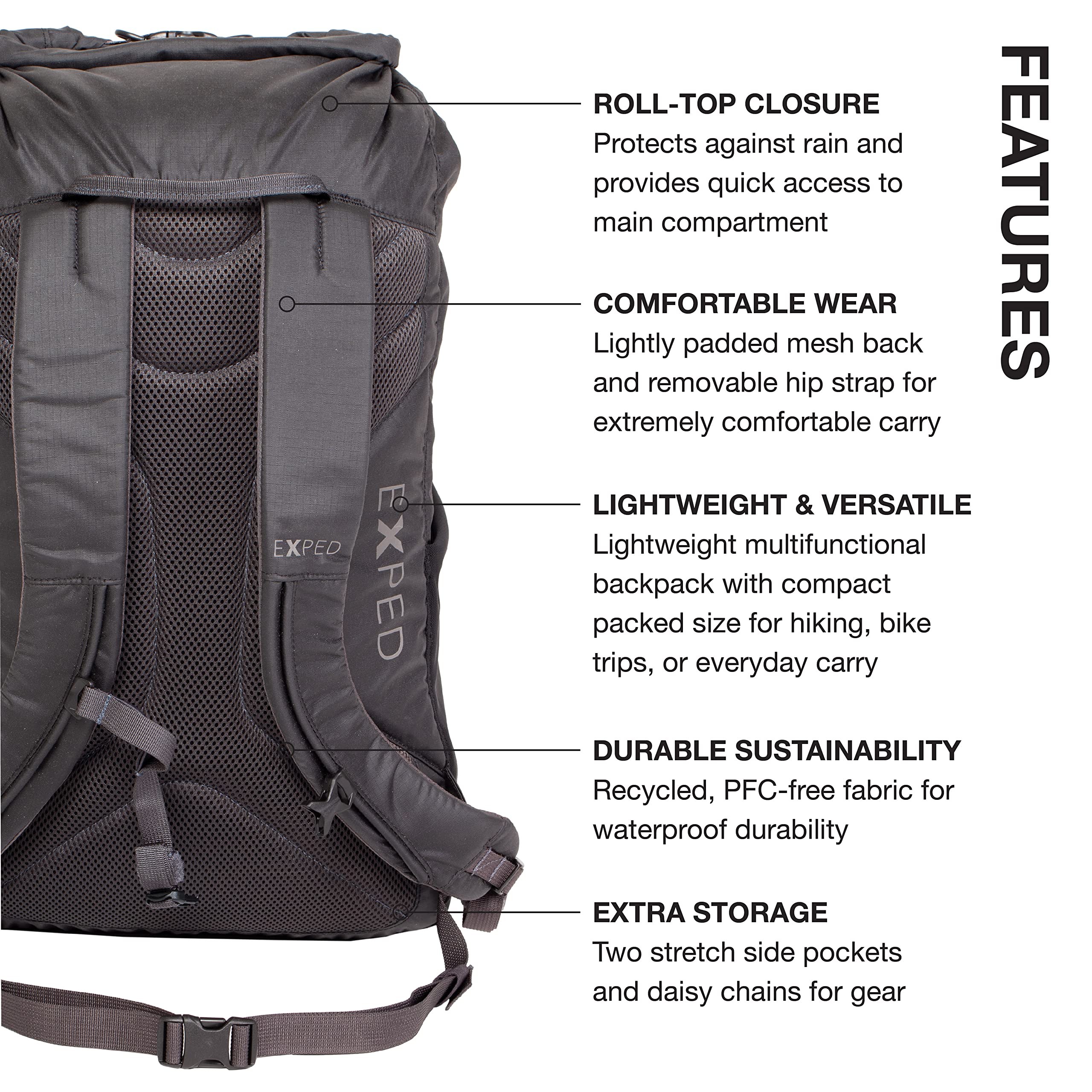 Lightweight Waterproof Travel Backpack 25L - Hiking & Commuting