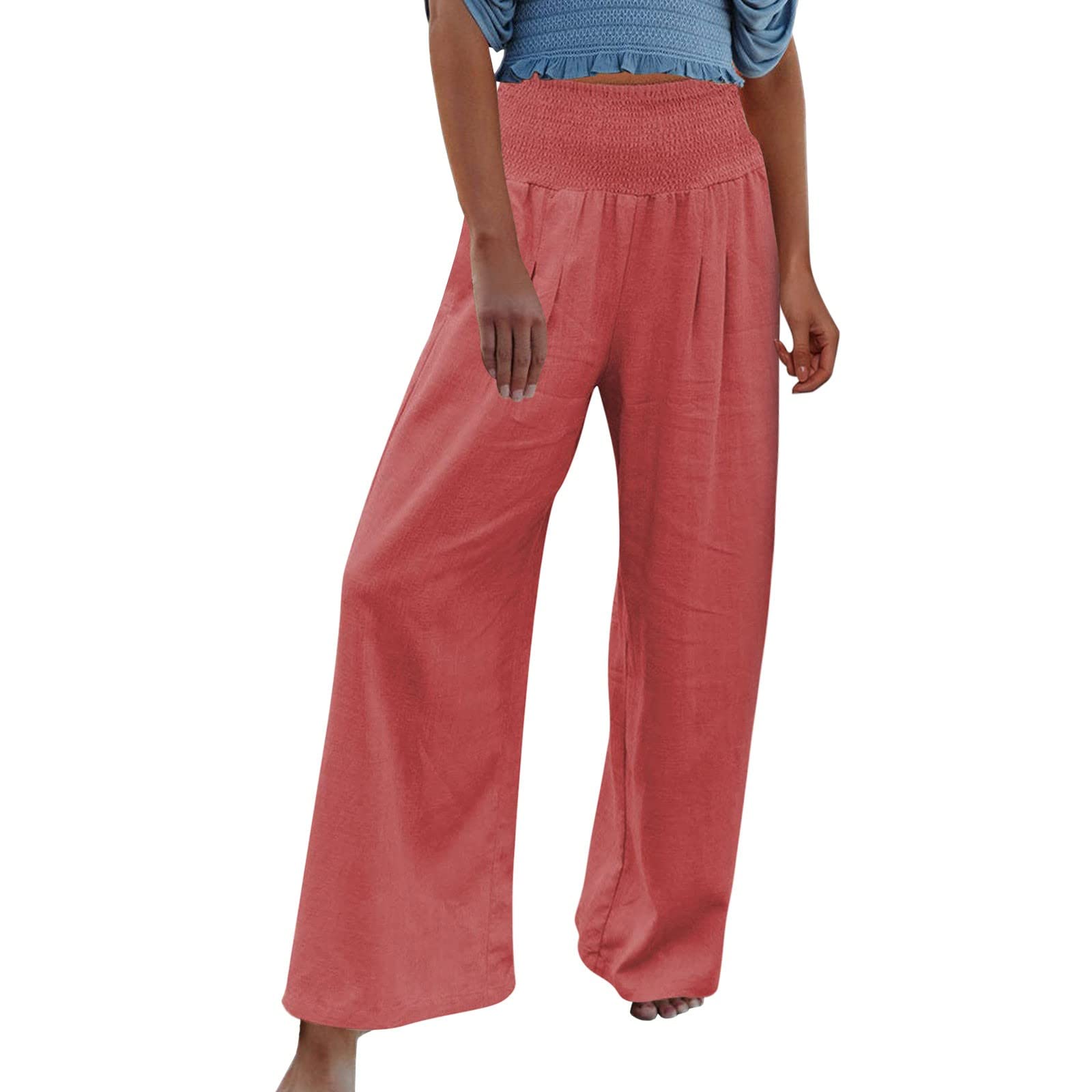 **Holzkary Women's Wide Leg Athletic Pants - High Waisted Loose Yoga Pants for Running, Workout & Casual Wear - Trendy Flare Leggings 2022**