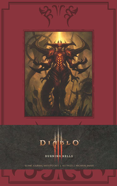 Diablo Burning Hells Hardcover Blank Journal - Large Sketchbook Notebook for Writing, Drawing & Note Taking - Perfect Gift for Gamers & Collectors - Great for RPG Sessions, Creative Projects & Daily Journaling