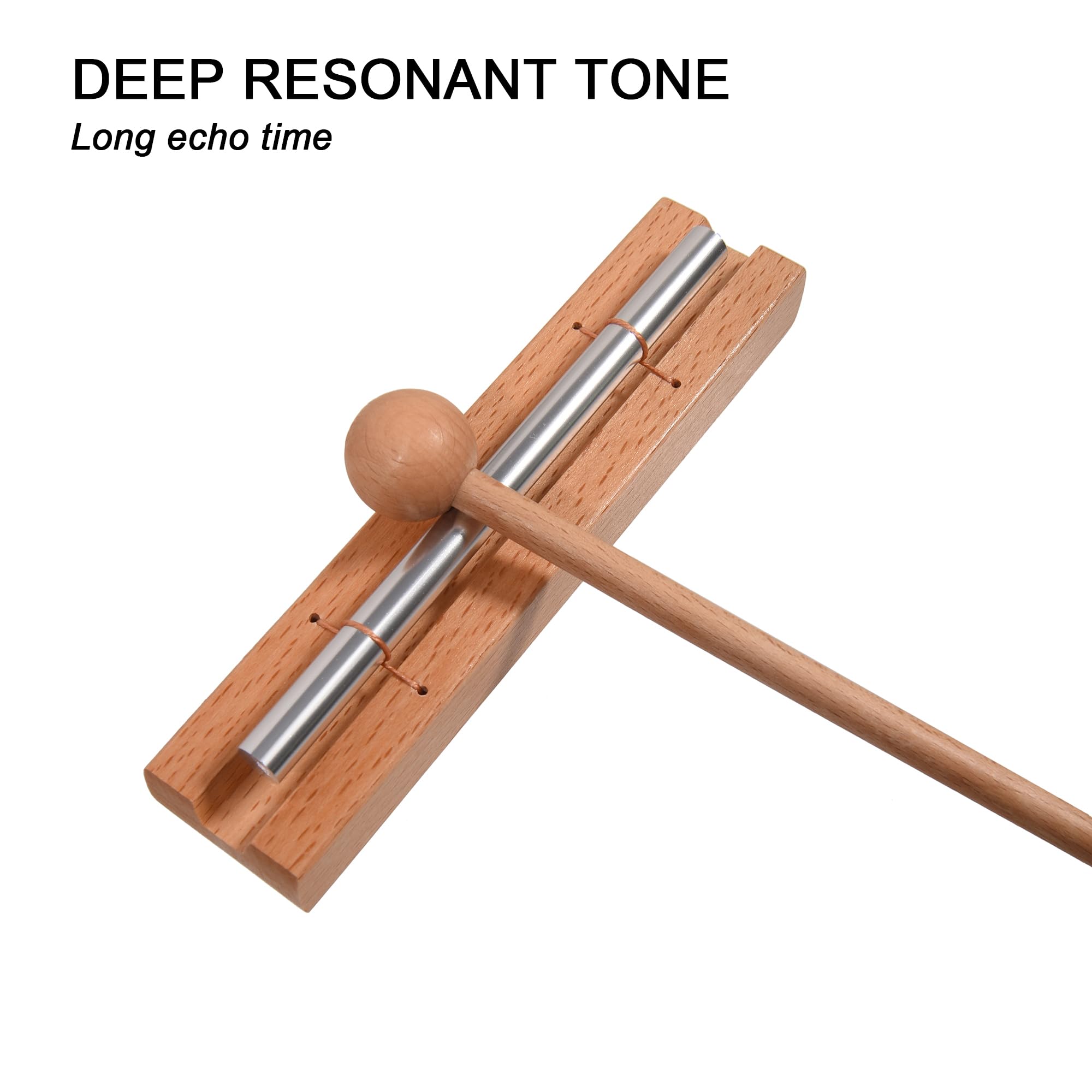 2 Pack Handheld Zen Chime Bells for Teachers - Solo Responsive Meditation Chime with Mallet for Classroom Management, Mindfulness & Yoga Practice - Perfect for School, Therapy Sessions & Relaxation Spaces