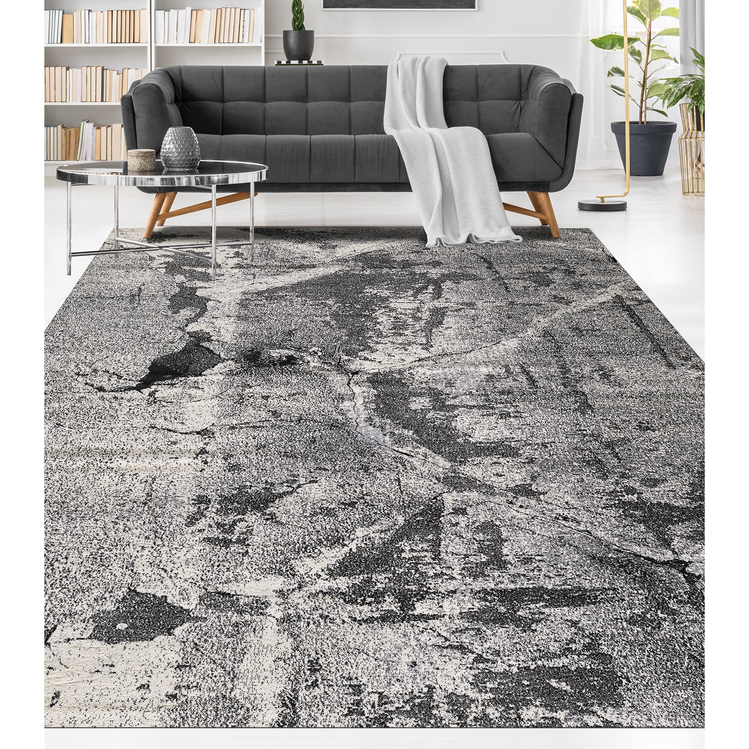 Noori Lagoon Harold Ivory/Brown Area Rug 2'7