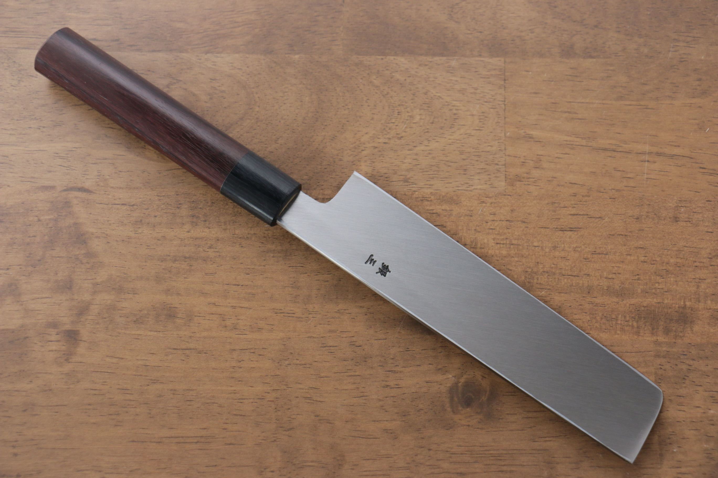 Premium Jikko Silver Steel No.3 Usuba 180mm Japanese Kitchen Knife with Shitan Handle - Perfect for Sushi, Vegetables & Precision Cutting