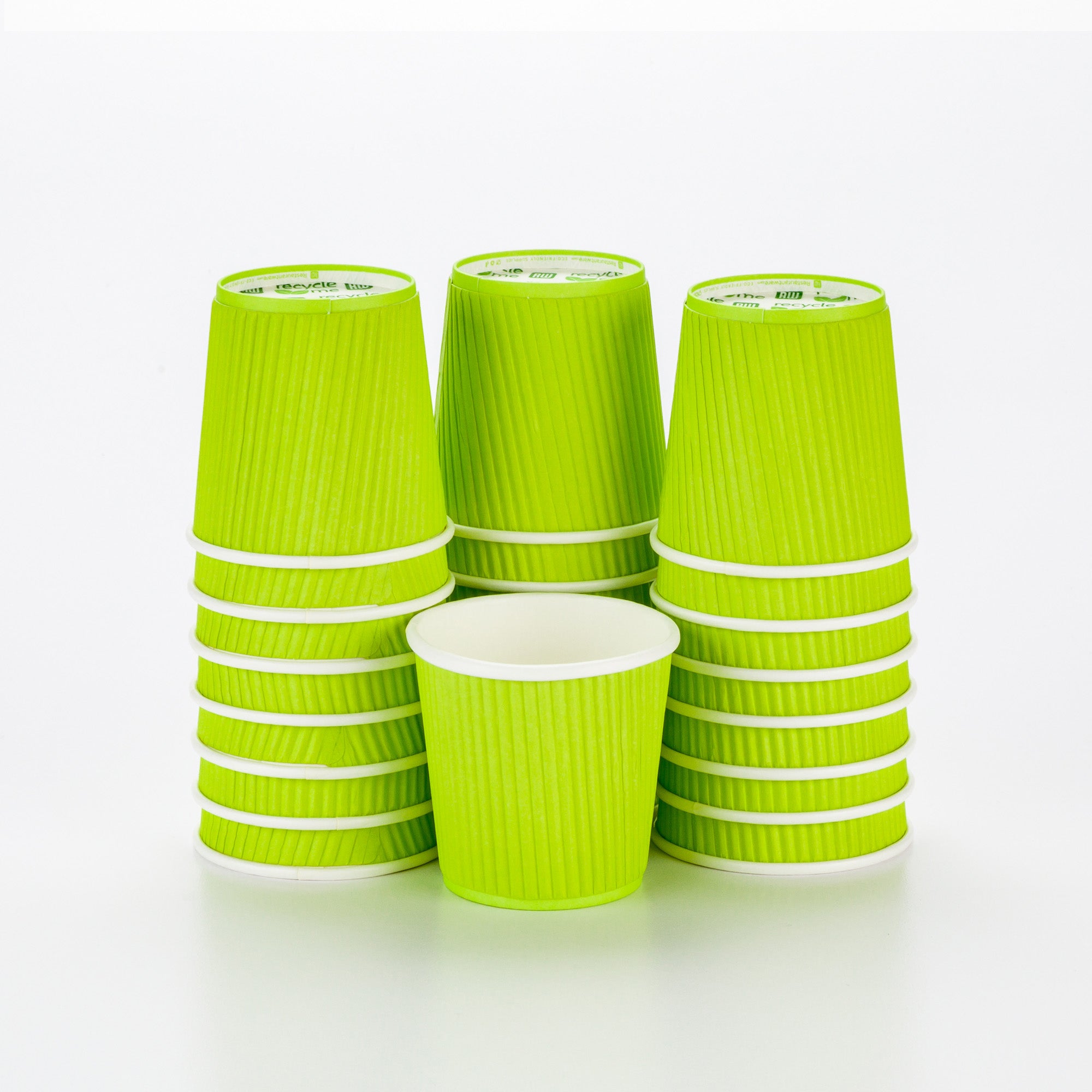 Eco-Friendly 4 oz Paper Coffee Cups with Ripple Wall - 2.5