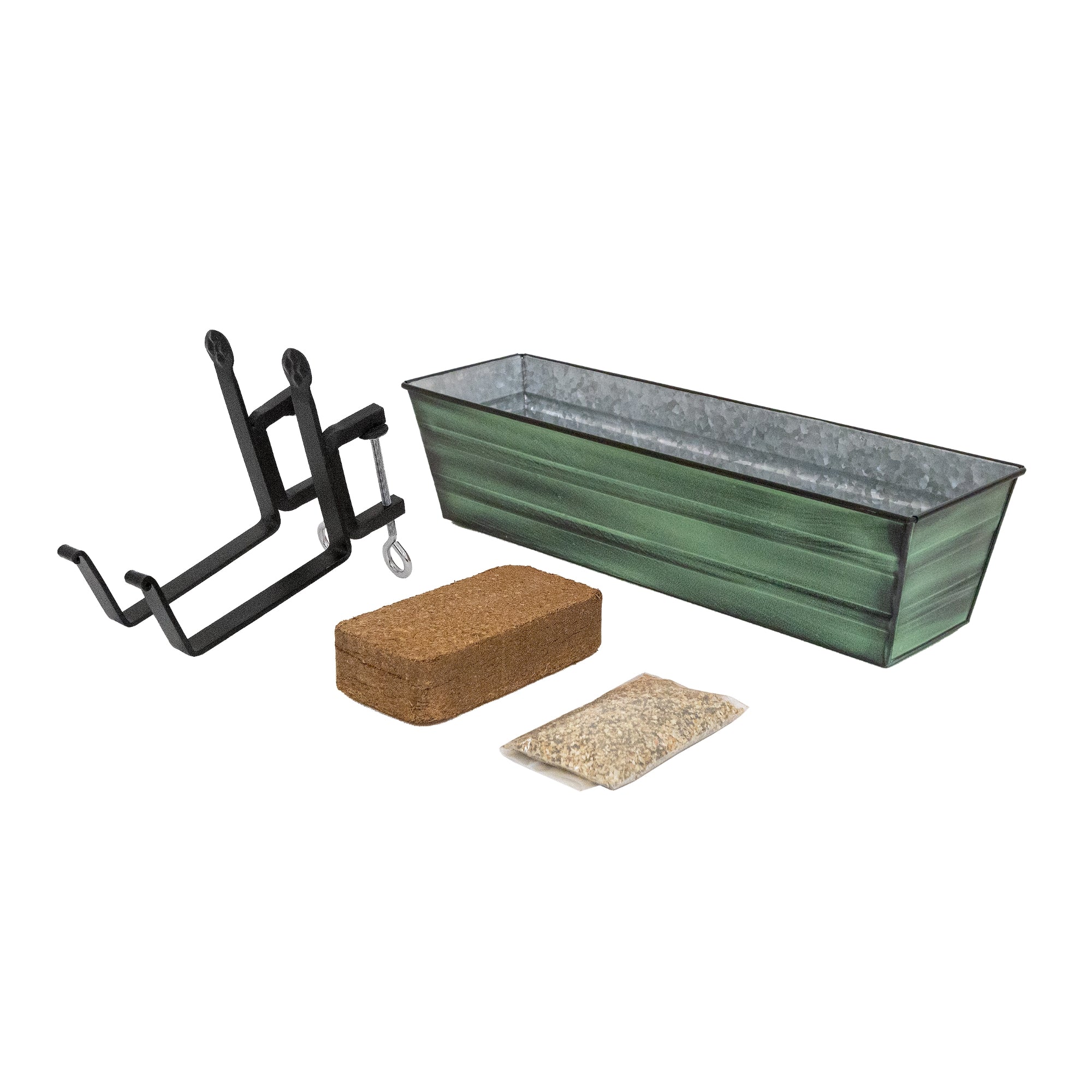 Bloom Box Garden Growing Kit with Clamp-On Brackets - Indoor Herb Garden Starter Kit for Windowsill, Kitchen, or Balcony - Grow Fresh Basil, Mint & Parsley Year-Round