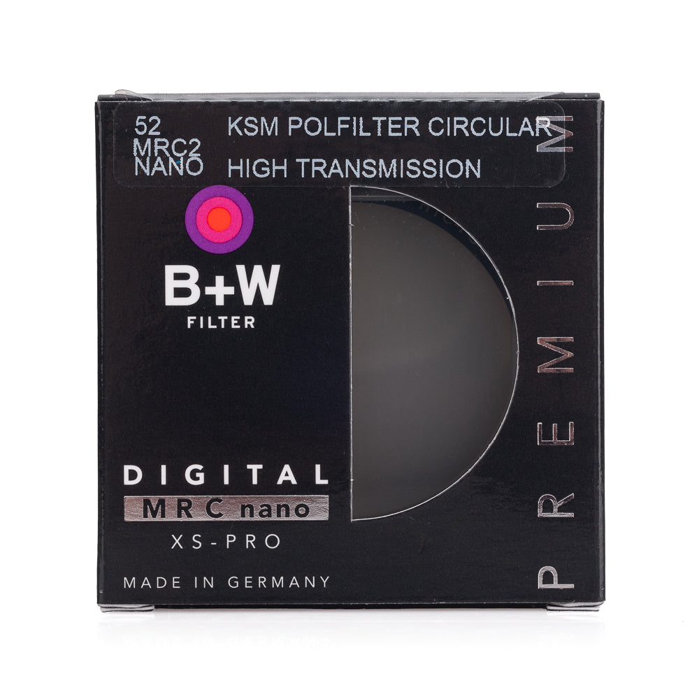 B+W 52mm XS Pro Kaesemann High Transmission Circular Polarizer MRC Nano Filter - Premium Camera Lens Filter for DSLR & Mirrorless Photography, Perfect for Landscape, Travel, and Outdoor Shooting