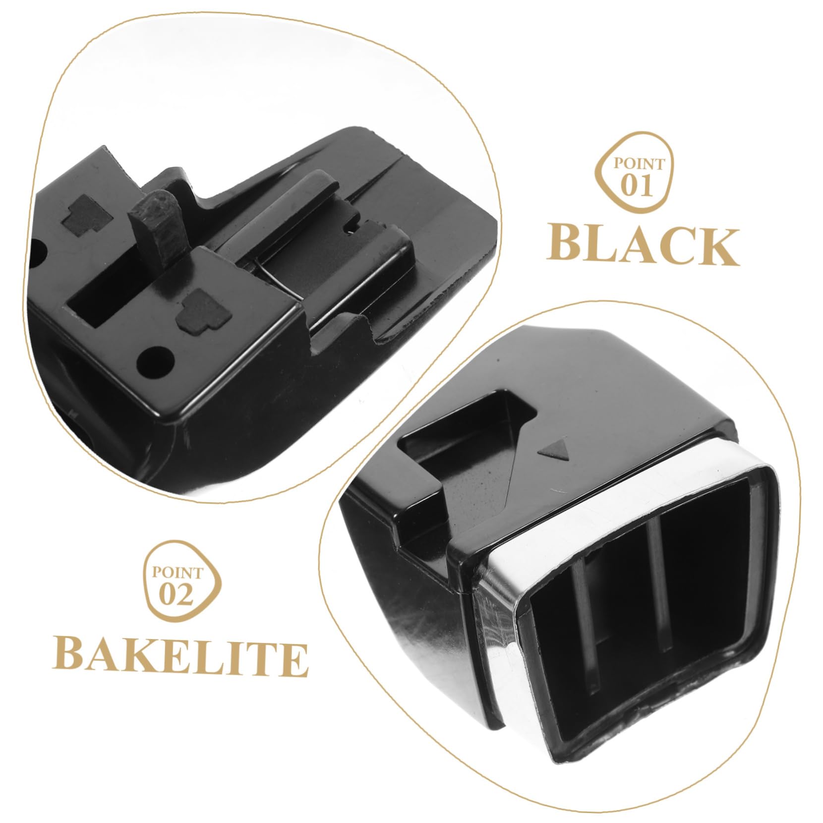 1 Pair Bakelite Pressure Cooker Replacement Handles - Durable Pot & Saucepan Grips for Wok, Steamer & Cookware - Perfect for Kitchen Safety & Easy Cooking