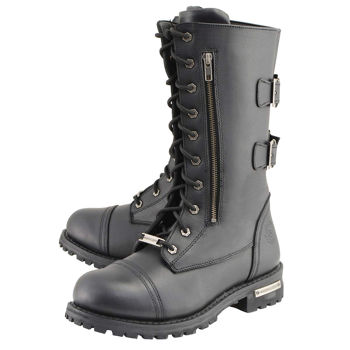 Premium Milwaukee Leather Men's Engineer Motorcycle Boots - Classic Riding Boots for Bikers & Cruisers - Comfortable & Durable for Long Rides & Road Trips