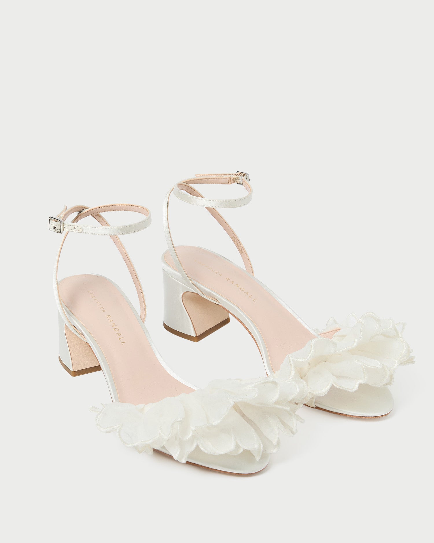 Aria Pearl Organza Heeled Sandals for Women - Elegant Open Toe Wedding Shoes with Pearl Embellishments | Perfect for Bridal, Prom, Evening Gala and Special Occasions