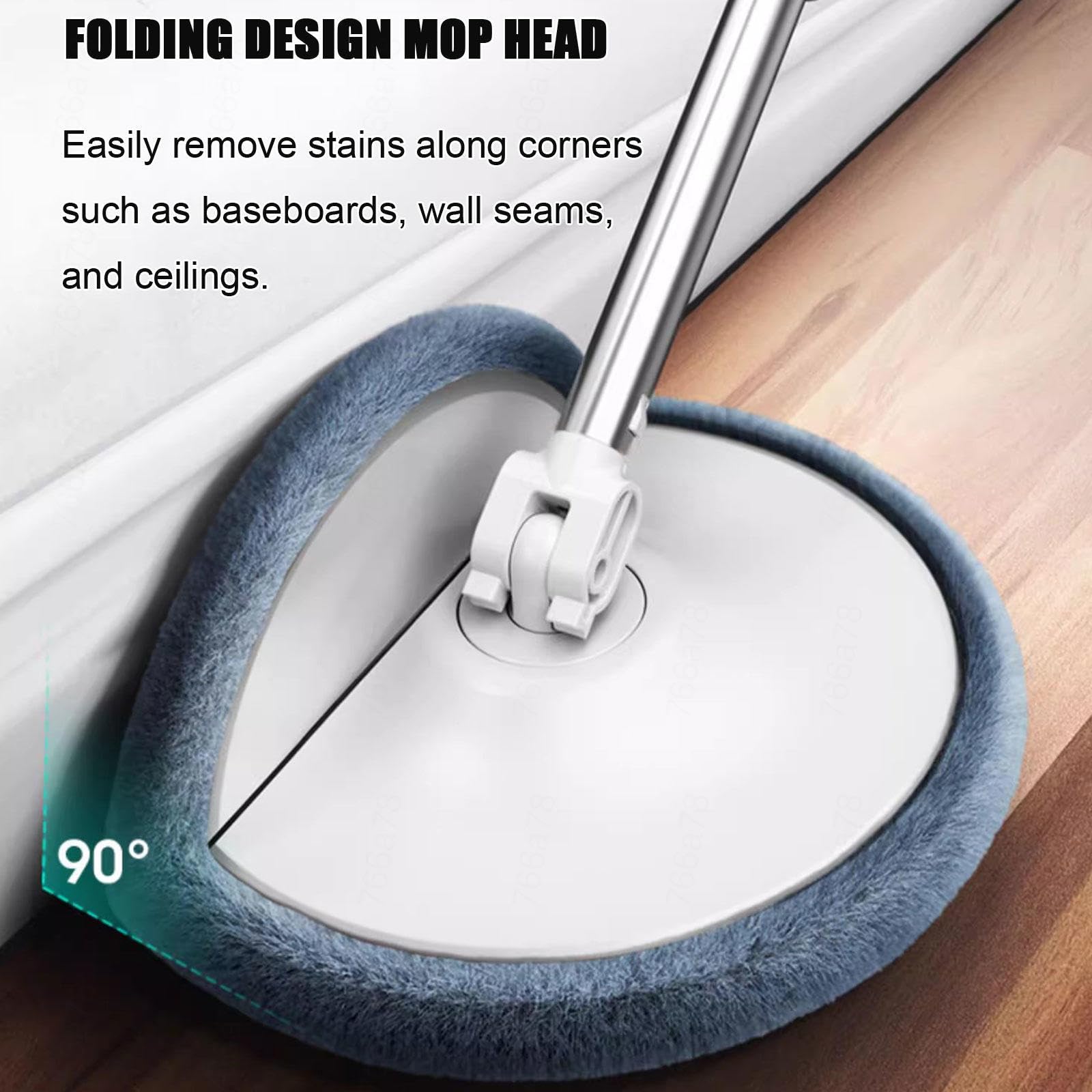 Self Cleaning Spin Mop and Bucket Set with 6 Microfiber Pads - 53