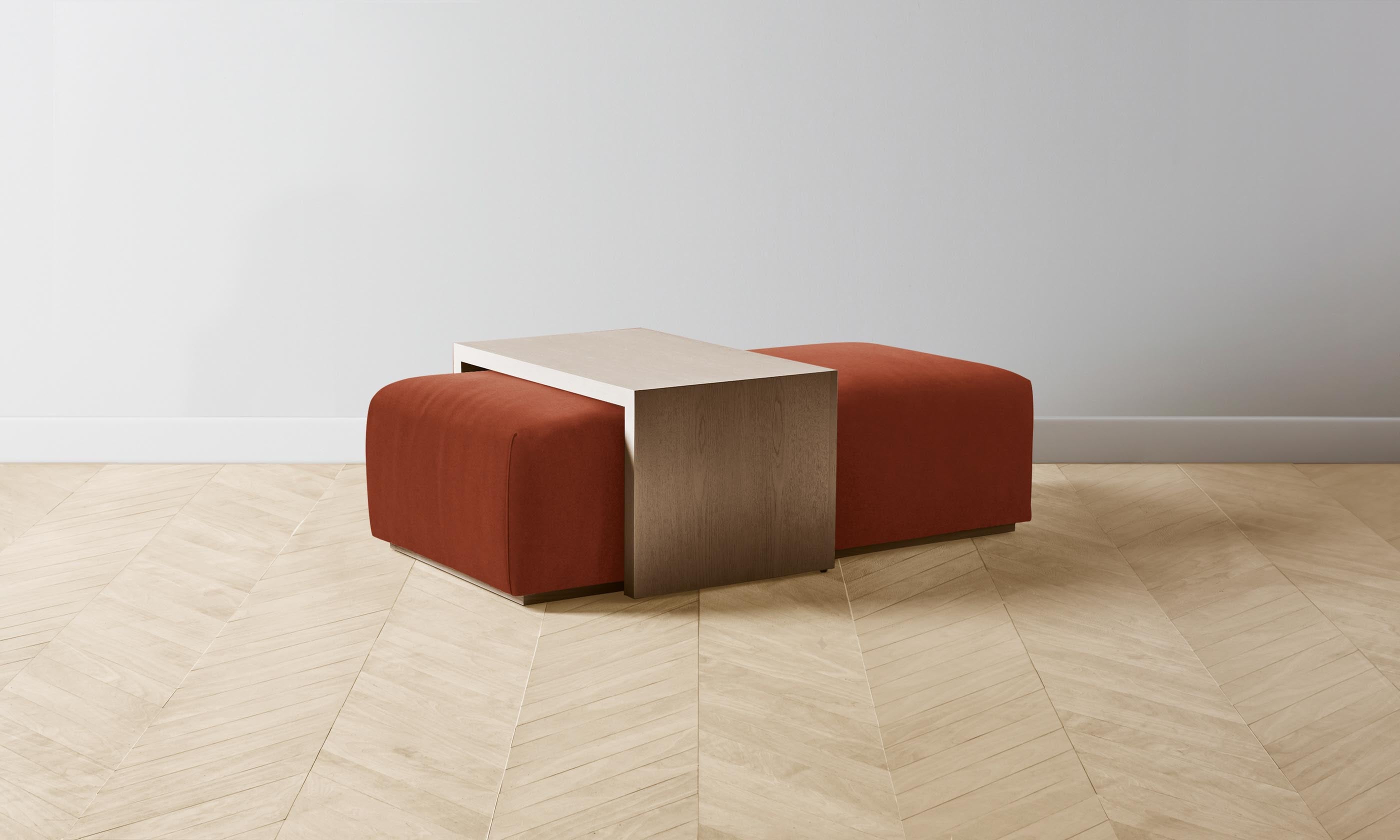 The Bowery Ottoman - Luxurious Mohair Spice Upholstered Footrest & Accent Chair for Living Room, Bedroom, or Office - Perfect for Relaxing & Adding Elegant Style
