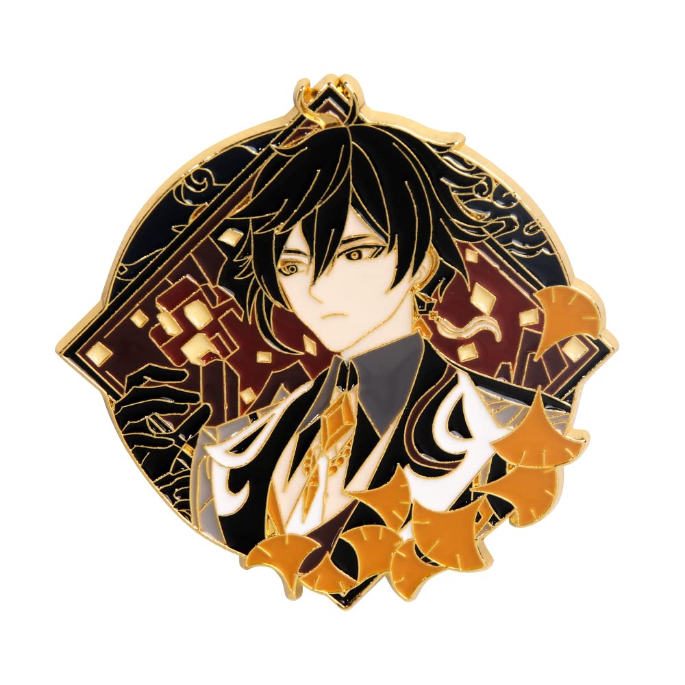 Genshin Impact Hu Tao Brooch Pin - Anime Cosplay Enamel Lapel Pin - Cute Gift for Fans, Women & Girls - Perfect for Conventions, Cosplay & Collectors