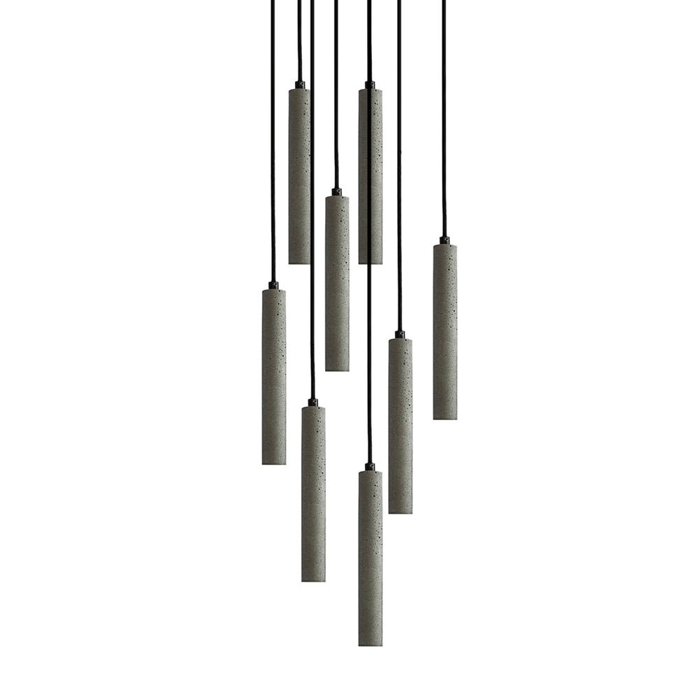 Modern Concrete Pendant Lights - Industrial Style Hanging Fixtures for Kitchen Island, Dining Room & Bedroom Lighting - Durable & Minimalist Design