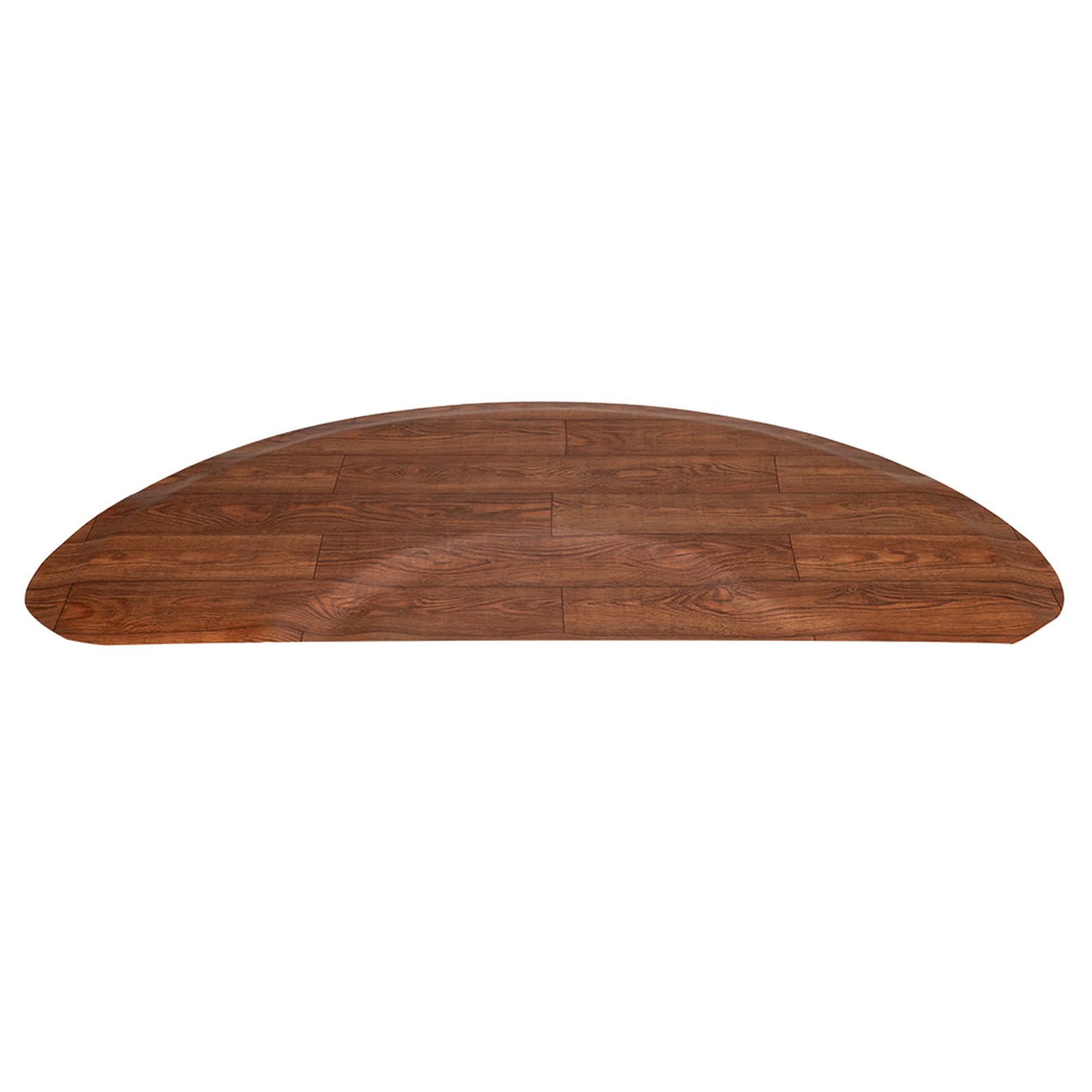 JASOYA 4x3 Feet Wood Grain Anti-Fatigue Salon Mat - 1/2 Inch Thick Semicircle Beauty & Barber Chair Mat for Hair Salons, Spas, Nail Studios - Comfort Flooring for Stylists & Clients