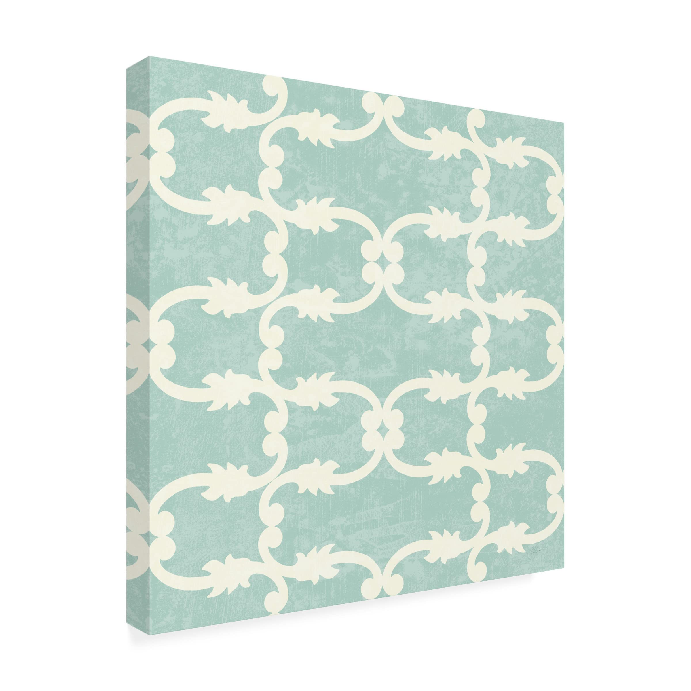Trademark Fine Art 'Peacock Arbor Pattern VII' Canvas Wall Art by Sue Schlabach - Elegant Home Decor for Living Room, Bedroom & Office