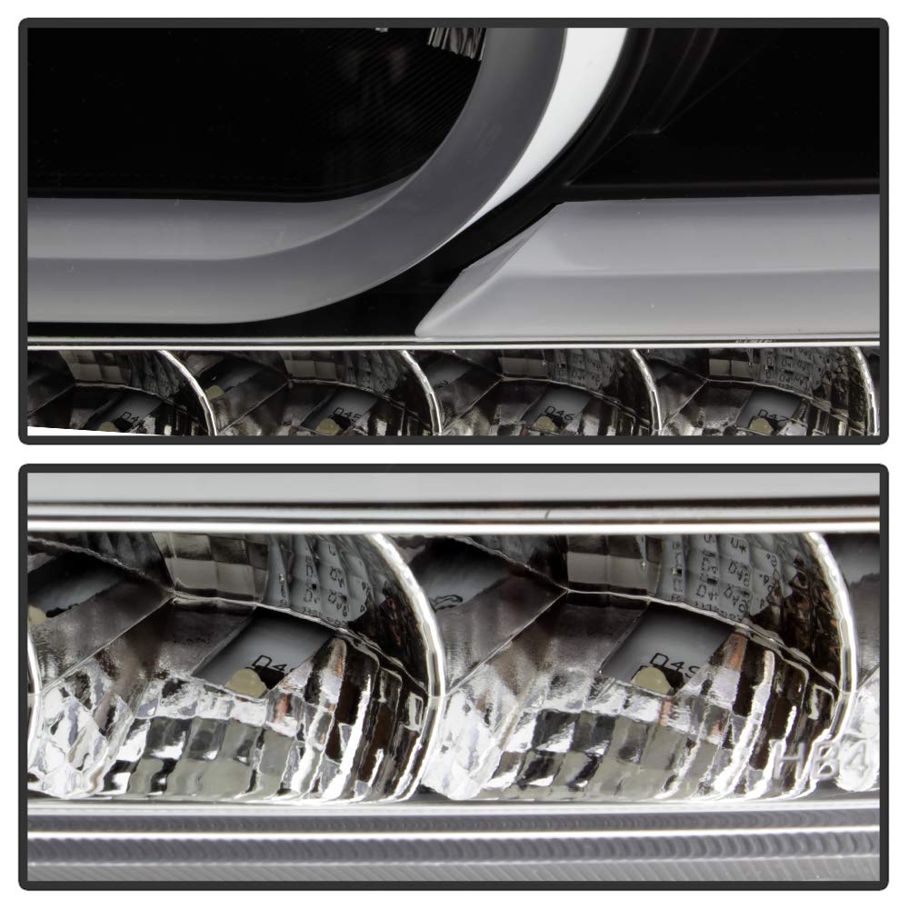 High-Performance LED Light Tube DRL Headlights for Dodge Journey 2009-2014 - Black/Clear Lens - Upgrade Your Ride with Bright Daytime Running Lights for Enhanced Safety & Style