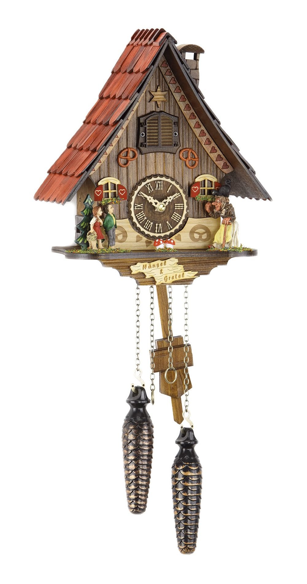 Authentic Black Forest Cuckoo Clock with Music & Quartz Movement | Handcrafted German House Design | Perfect for Home, Office & Cabin Decor
