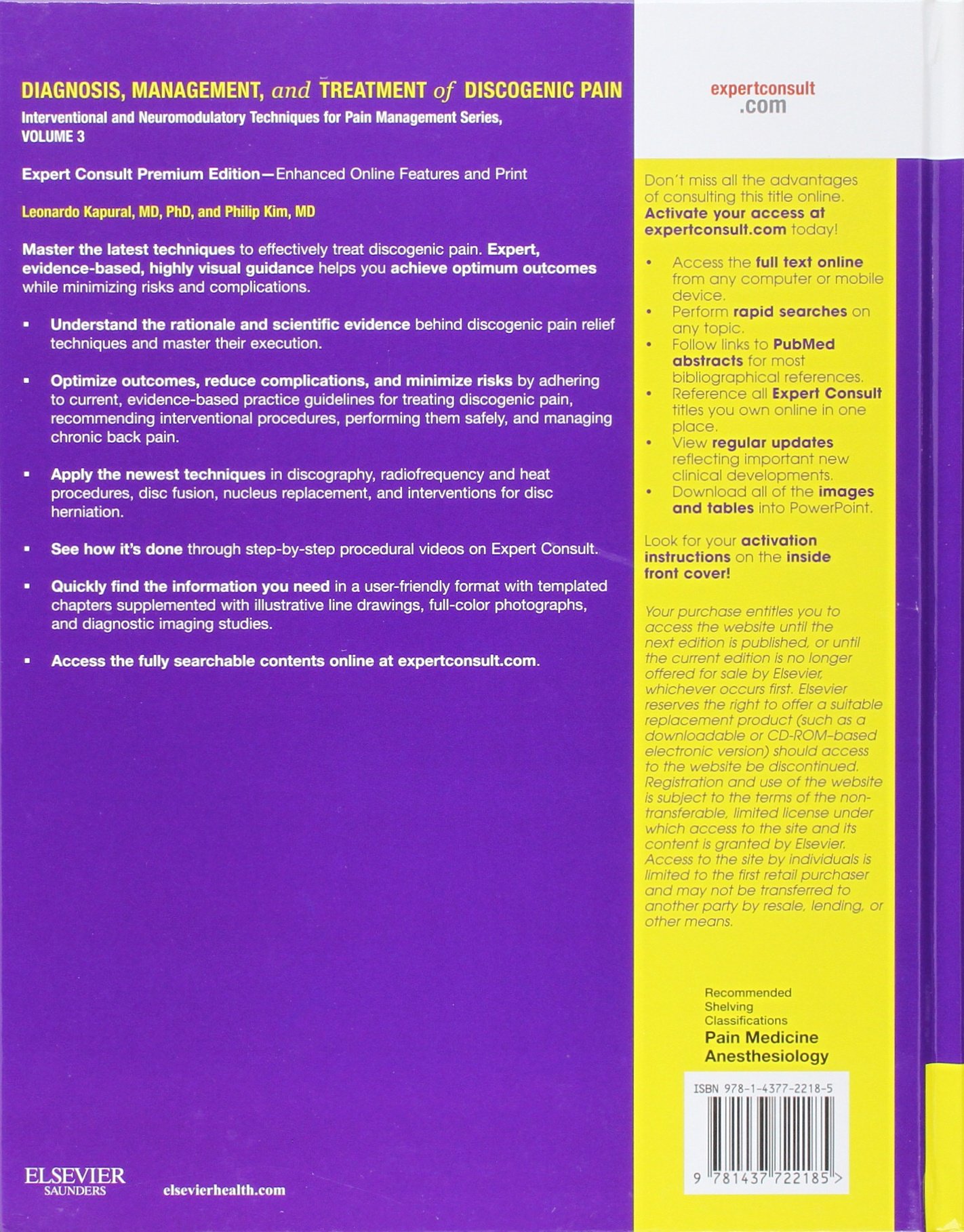 Diagnosis, Management & Treatment of Discogenic Pain - Volume 3: Interventional & Neuromodulatory Techniques for Pain Management | Comprehensive Guide for Medical Professionals & Pain Specialists | Clinical Reference for Back Pain Therapy