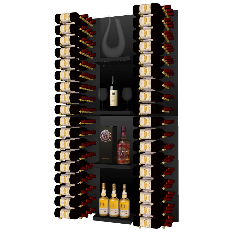 Blue Grouse THE WINE BAR VINdustry Wine Wall - Premium Wine Storage & Display Rack for Home Bars, Restaurants, and Wine Cellars