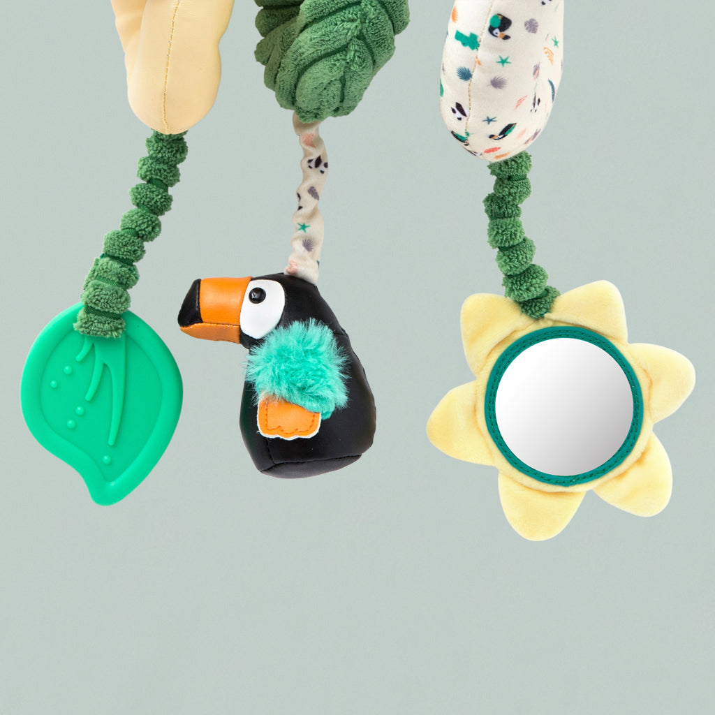 Little Big Friends Activity Spiral - Jungle Themed Baby Toy for Sensory Play & Motor Skills Development | Perfect for Playtime, Daycare & Early Learning Activities