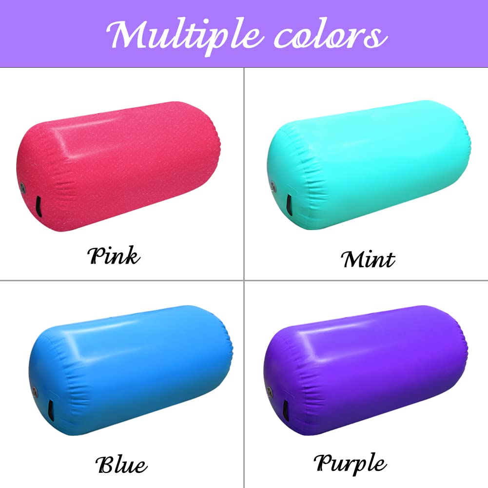 Inflatable Air Tumbling Mat with Electric Pump - Gymnastics Barrel Roller for Home Gym, Cheerleading & Yoga Practice | Perfect for Kids Training, Fitness Workouts and Indoor Exercise