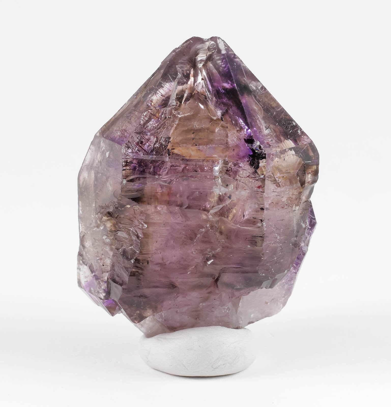 Natural Amethyst with Red Hematite Needles | Raw Crystal Gemstone | February Birthstone | Unique Spiritual Gift for Women | Boho Home Decor | Meditation & Healing Crystal | 38598