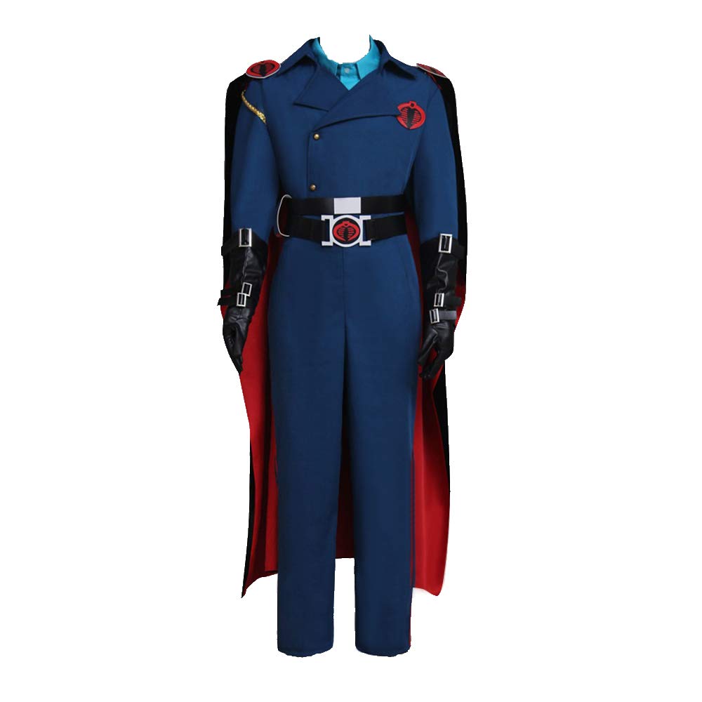Cobra Commander Cosplay Costume with Cloak - Premium G.I. Joe Villain Outfit for Halloween, Comic Con & Costume Parties | Complete Military-Style Uniform with Cape