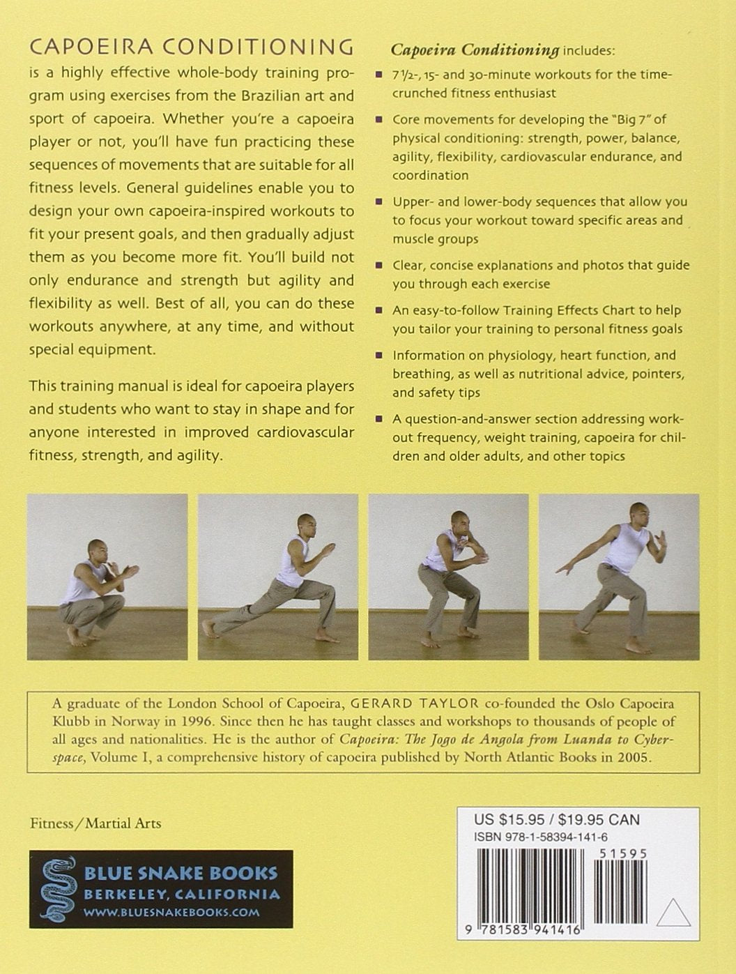 Capoeira Conditioning Book by Gerard Taylor - Build Strength, Agility & Fitness | Martial Arts Training Guide for Home & Gym Workouts